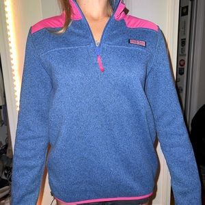 Girls vineyard vines quarter zip shep shirt